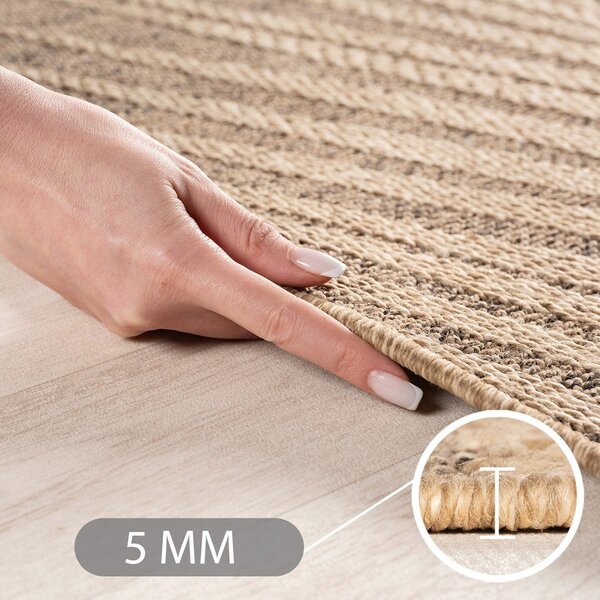 Brązowy okrągły dywan odpowiedni na zewnątrz ø 120 cm Timber 1403 – Ayyildiz Carpets