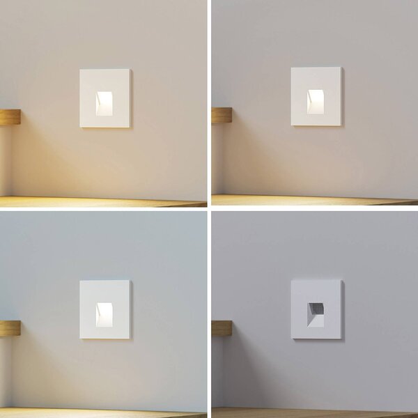 Oprawa wpuszczana LED Arcchio Vexi, 7,5 cm x cm, biała, CCT Vexi Arcchio, możliwość ściemniania, biały / opal, salon / jadalnia, aluminium, nowoczesny