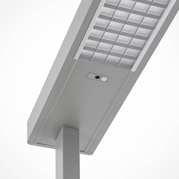 Lampa stojąca Susi Arcchio, możliwość ściemniania, aluminiowy / szary / cynkowy, biuro, aluminium, nowoczesny