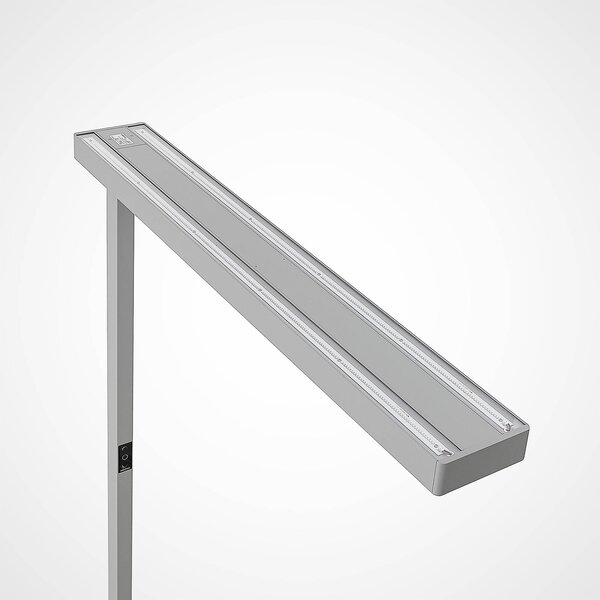 Lampa stojąca Susi Arcchio, możliwość ściemniania, aluminiowy / szary / cynkowy, biuro, aluminium, nowoczesny
