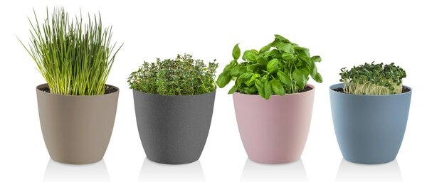 Gardenico Doniczka Ella matowy antracyt, śr. 18 cm, śred. 18 cm
