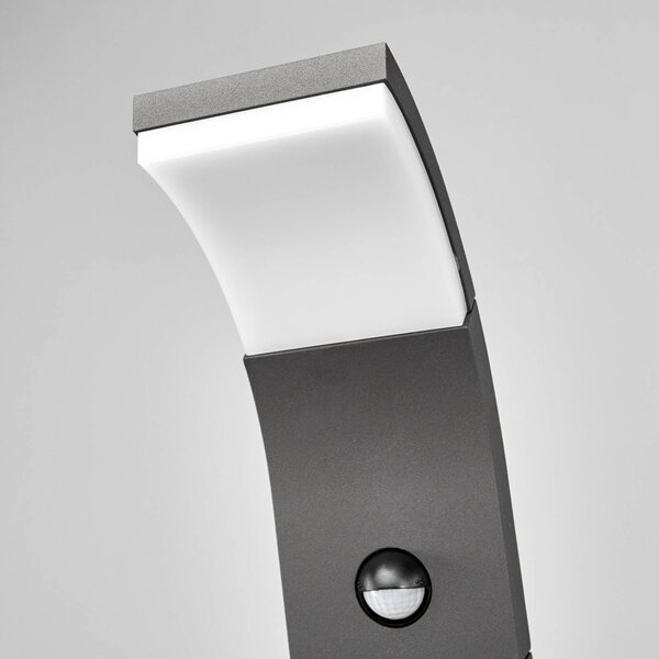 Lucande Timm Lampa ogrodowa LED, czujnik, 100cm, antracyt, IP54, czarny, aluminium, nowoczesny