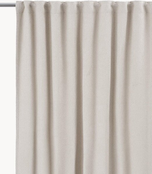 Komplet zasłon przyciemniających Bouclé na taśmie Gina, 2 elem., S 140 cm