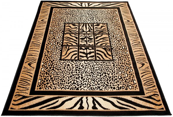 Nowoczesny brązowy dywan w zwierzęcy wzór - Weryl 3X
