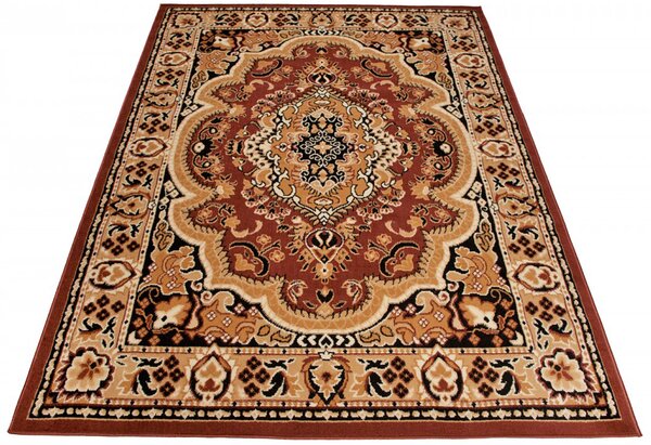 Prostokątny brązowy dywan w retro stylu - Ritual 14X
