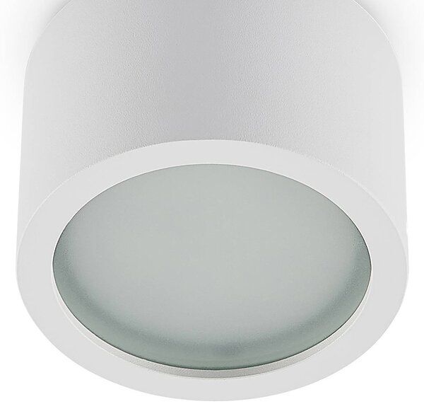 Arcchio downlight Nieva, GX53, biały, okrągły, Ø 10cm, metalowy Nieva Arcchio, możliwość ściemniania, biały / opal, przedpokój, aluminium, nowoczesny