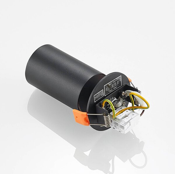 Arcchio Davin reflektor wpuszczany cylinder czarny Arcchio, możliwość ściemniania, czarny, salon / jadalnia, aluminium, nowoczesny