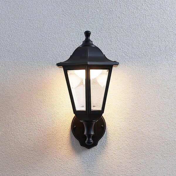 Lampa zewnętrzna z czujnikiem ruchu Iavo Lindby, czarny, tworzywo sztuczne, antyczny