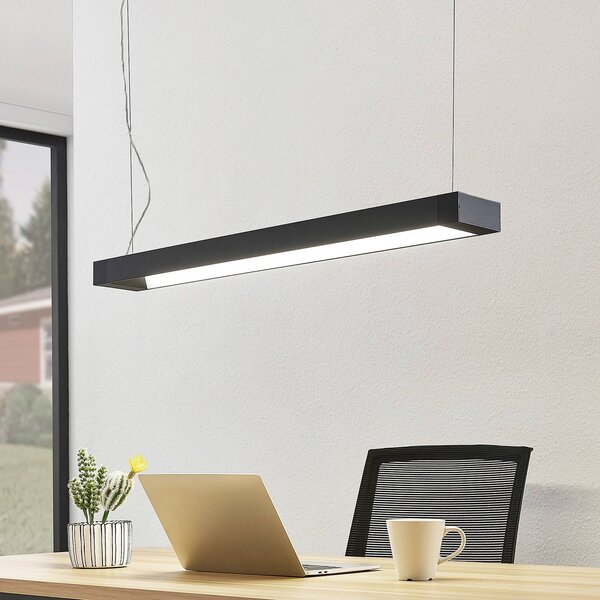 Arcchio lampa wisząca LED Cuna, 92 cm, czarny, metal Cuna, czarny, biuro, aluminium, nowoczesny