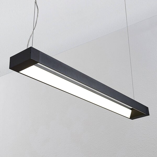 Arcchio lampa wisząca LED Cuna, 92 cm, czarny, metal Cuna, czarny, biuro, aluminium, nowoczesny