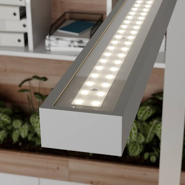 Arcchio lampa z klipsem LED Jolinda, srebrna, metalowa, ściemniana Jolinda Arcchio, możliwość ściemniania, aluminiowy / szary / cynkowy, biuro, aluminium, nowoczesny