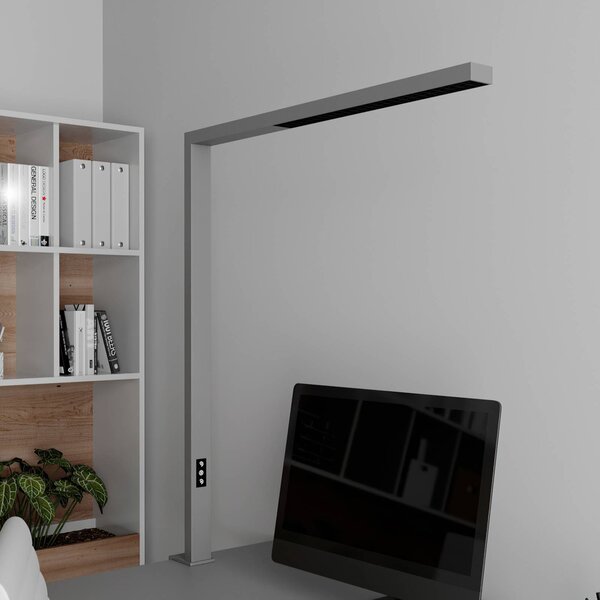 Arcchio lampa z klipsem LED Jolinda, srebrna, metalowa, ściemniana Jolinda Arcchio, możliwość ściemniania, aluminiowy / szary / cynkowy, biuro, aluminium, nowoczesny