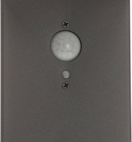 Słupek oświetleniowy LED Chioma, antracyt, czujnik Chioma Lindby, aluminiowy / szary / cynkowy, stal szlachetna, nowoczesny