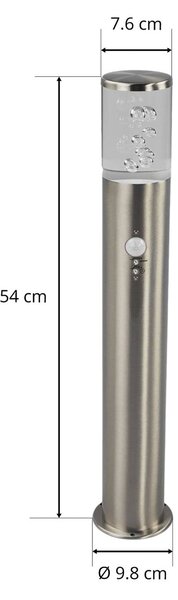 Lampa bazowa Belen z czujnikiem ruchu i diodą LED Lindby, nowoczesny