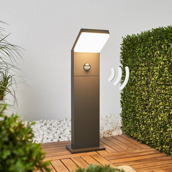 Arcchio słupek oświetleniowy LED Yolena, czujnik, 60 cm, antracytowy Yolena, czarny, aluminium, nowoczesny