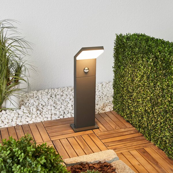 Arcchio słupek oświetleniowy LED Yolena, czujnik, 60 cm, antracytowy Yolena, czarny, aluminium, nowoczesny