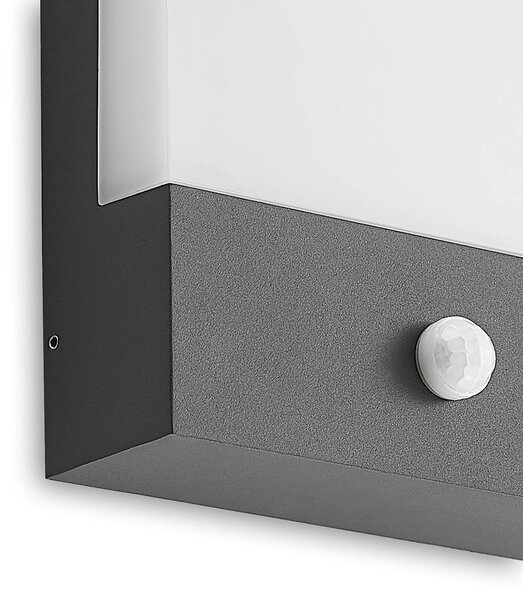 Lampa zewnętrzna z czujnikiem ruchu Vanira Lindby, czarny, aluminium, nowoczesny