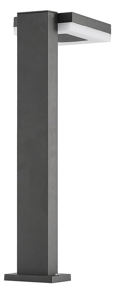 Lindby Laira solarny słupek oświetleniowy LED 50cm, czarny, aluminium, nowoczesny