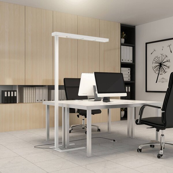 Lampa stojąca Susi Arcchio, możliwość ściemniania, biały / opal, biuro, aluminium, nowoczesny