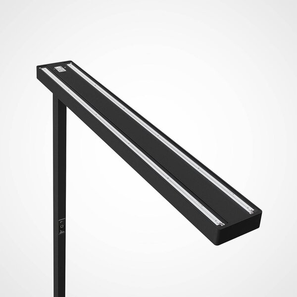 Lampa stojąca Susi Arcchio, możliwość ściemniania, czarny, biuro, aluminium, nowoczesny