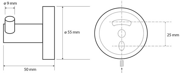 Sapho XR202W X-Round White podwójny wieszak, biały
