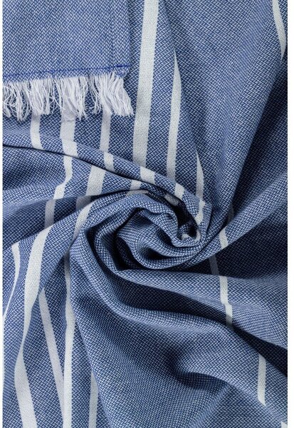 Niebieski bawełniany koc 150x200 cm Solene – Tiseco Home Studio