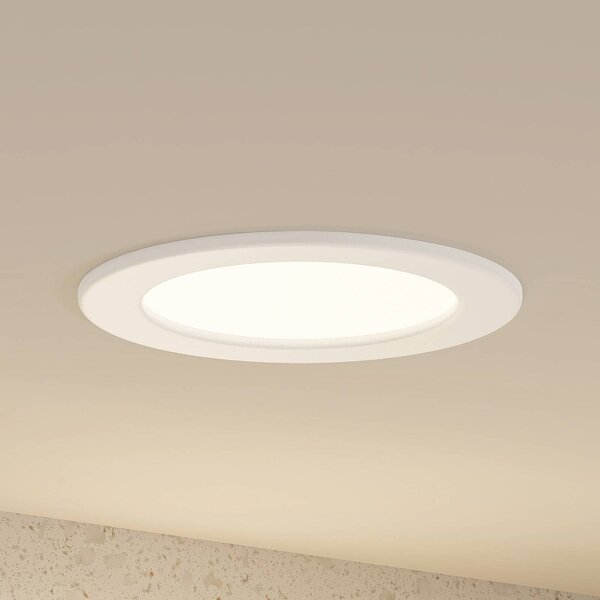 Oprawa wpuszczana LED Cadance, biała, 17 cm, zestaw 3, CCT Cadance PRIOS, możliwość ściemniania, biały / opal, łazienka, aluminium, nowoczesny