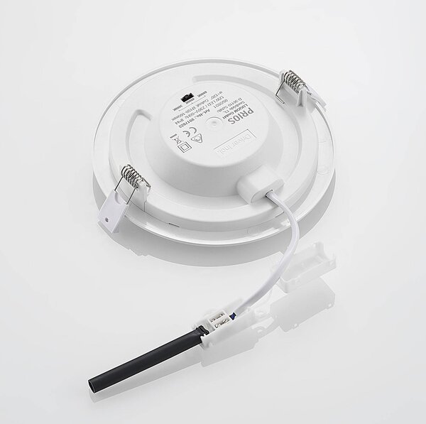 Oprawa wpuszczana LED Cadance, biała, 17 cm, zestaw 3, CCT Cadance PRIOS, możliwość ściemniania, biały / opal, łazienka, aluminium, nowoczesny