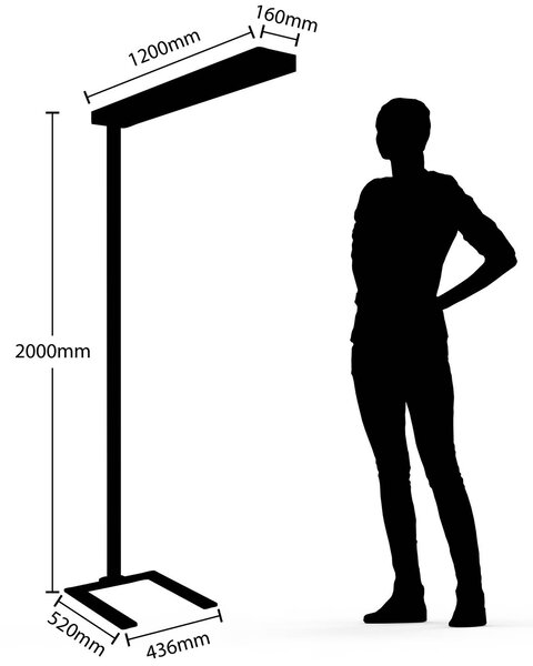 Lampa stojąca Susi Arcchio, możliwość ściemniania, aluminiowy / szary / cynkowy, biuro, aluminium, nowoczesny