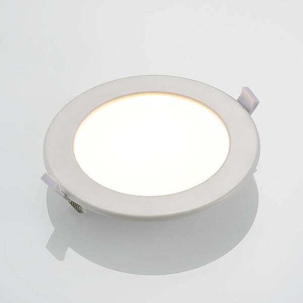 Oprawa wpuszczana LED Cadance, biała, 17 cm, zestaw 3, CCT Cadance PRIOS, możliwość ściemniania, biały / opal, łazienka, aluminium, nowoczesny