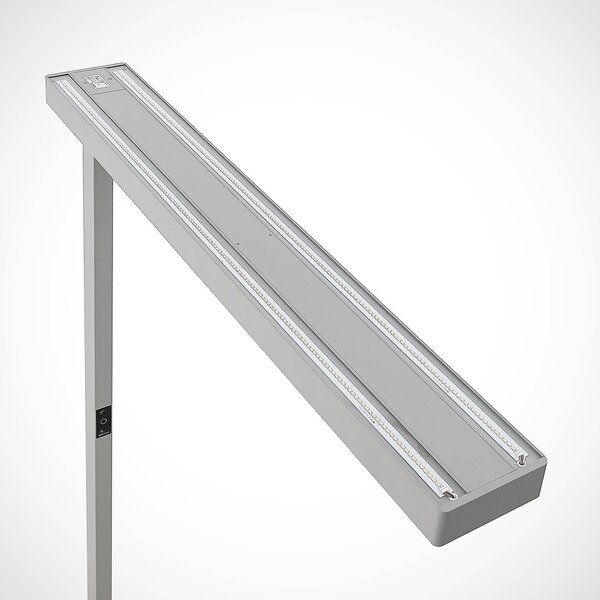 Lampa stojąca Susi Arcchio, możliwość ściemniania, aluminiowy / szary / cynkowy, biuro, aluminium, nowoczesny