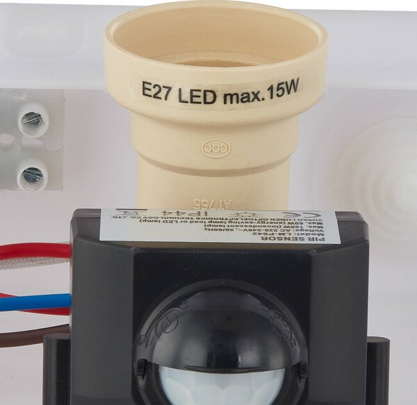 Lampa zewnętrzna z czujnikiem ruchu Vimal Lindby, możliwość ściemniania, czarny, aluminium, nowoczesny