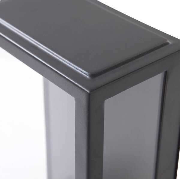 Lampa zewnętrzna z czujnikiem ruchu Ilana Lindby, możliwość ściemniania, czarny, stal szlachetna