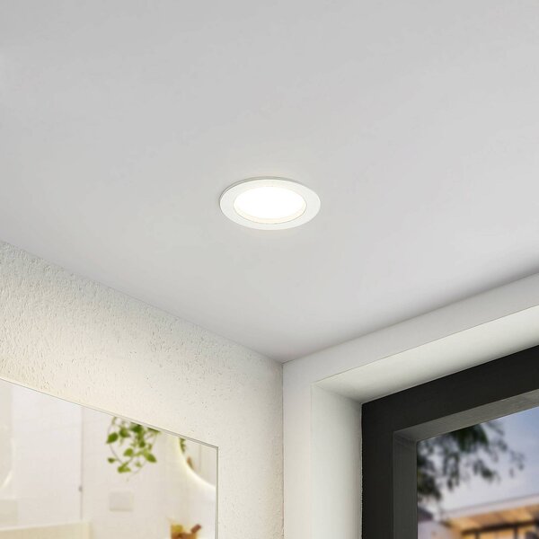 Oprawa wpuszczana LED Arcchio Milaine, biała, ściemniana, Set of 10 Milaine Arcchio, możliwość ściemniania, biały / opal, łazienka, tworzywo sztuczne, nowoczesny