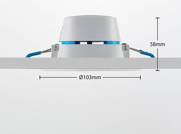 Oprawa wpuszczana LED Arcchio Milaine, biała, ściemniana, Set of 10 Milaine Arcchio, możliwość ściemniania, biały / opal, łazienka, tworzywo sztuczne, nowoczesny