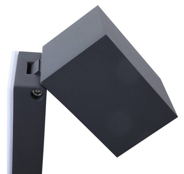 Lampa zewnętrzna z czujnikiem ruchu Othil Lindby, możliwość ściemniania, aluminiowy / szary / cynkowy, aluminium, nowoczesny