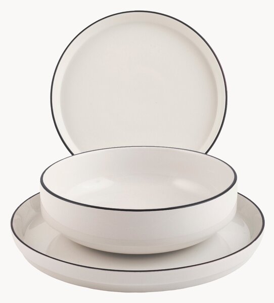 Komplet naczyń z porcelany Essence, dla 4 osób, 12 elem
