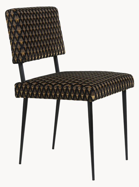 Krzesło tapicerowane z aksamitu M-Chair