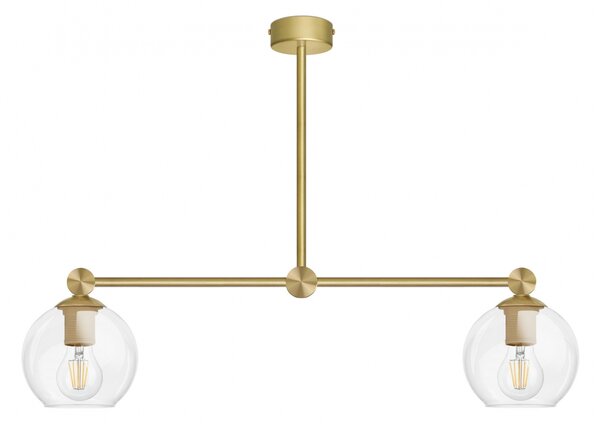 Złota mosiężna lampa z dwoma kloszami GT-S2L