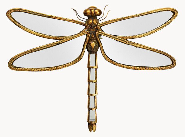 Dekoracja ścienna ze szkła lustrzanego Dragonfly, S 46 cm