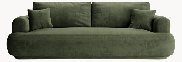 Sofa rozkładana z aksamitu z miejscem do przechowywania Ella (3-osobowa), S 253 cm