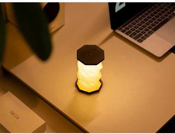 Biało-czarna dekoracja świetlna na USB ø 8 cm Twist – Gingko