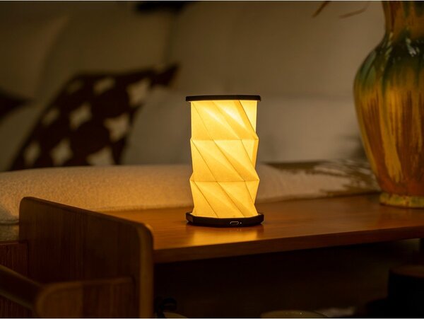 Biało-czarna dekoracja świetlna na USB ø 8 cm Twist – Gingko