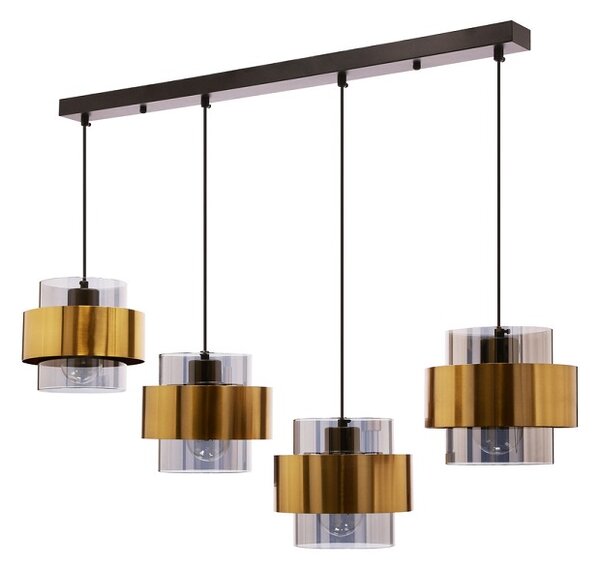 Lampa wisząca z czterema kloszami ze zmienną wysokością - V100 K8-F24