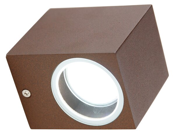 Inteligentna lampa ścienna brązowa rdza IP44 z WiFi GU10 - Baleno