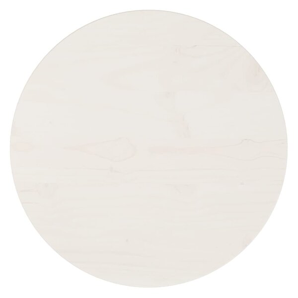 Blat stołu, biały, Ø40x2,5 cm, lite drewno sosnowe