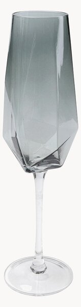 Komplet ręcznie wykonanych kieliszków do szampana Diamond, 4 elem