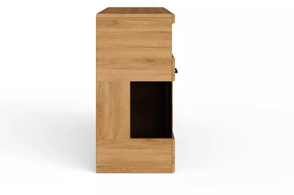 Komoda dębowa 150 cm z 3 szufladami Raro 15