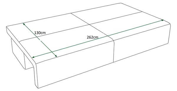 Niebieska rozkładana sofa D7-C59
