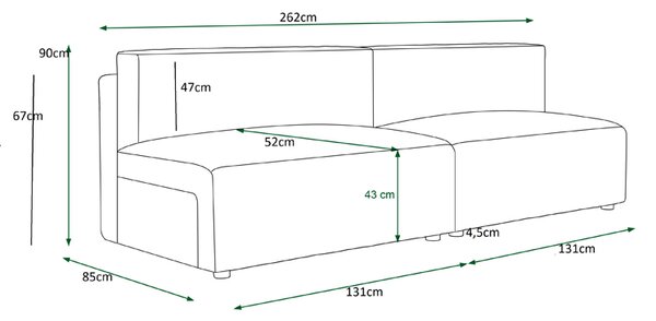 Niebieska rozkładana sofa D7-C59